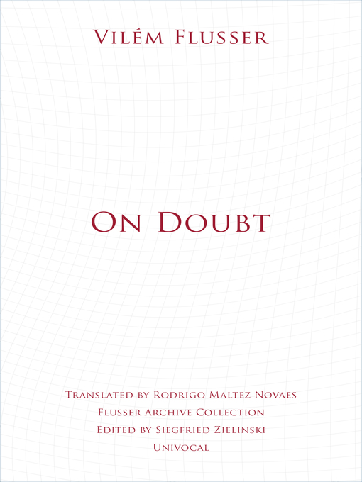 Title details for On Doubt by Vilém Flusser - Available